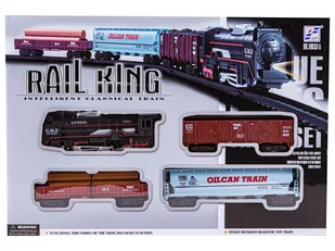 Kolejka rail king Parowóz + 3 Wagony - Pociągi dla dzieci - miniaturka - grafika 4
