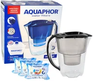 Dzbanki filtrujące - Dzbanek filtrujący wodę Aquaphor 2,8L Czarny + 3x Filtr wkład filtrujący - miniaturka - grafika 1