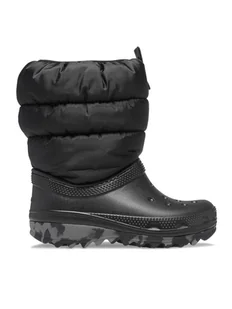 Crocs Śniegowce Crocs Classic Neo Puff Boot T 207683 Czarny - Buty dla chłopców - miniaturka - grafika 1