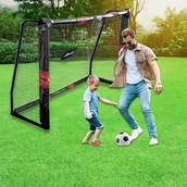 Piłka nożna - Bramka piłkarska metalowa treningowa duża mocna do piłki nożnej 180x120cm - miniaturka - grafika 1