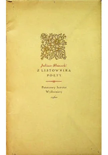 Słowacki Z listownika poety - Poezja - miniaturka - grafika 1