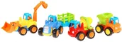 Zabawki interaktywne dla dzieci - Huile Toys Zestaw bezpiecznych 4 POJAZDÓW Z NAPĘDEM 326 326 - miniaturka - grafika 1