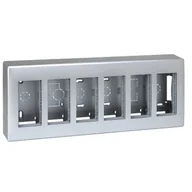 Inne akcesoria elektryczne - Obudowa natynkowa SIMON 500 6×S500 aluminium - miniaturka - grafika 1