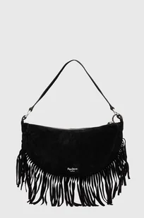 Pepe Jeans torebka zamszowa JANICE ANGIE kolor czarny PL031530 - Torebki damskie - miniaturka - grafika 1
