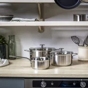 Zestawy garnków i patelni - Zestaw garnków stalowych - 5 elementów / KitchenAid - miniaturka - grafika 1