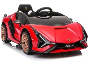Import LEANToys Auto na akumulator Lamborghini Sian Czerwony - Pojazdy elektryczne dla dzieci - miniaturka - grafika 1