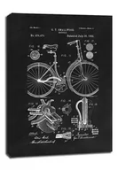 Obrazy i zdjęcia na płótnie - Patent Mechanizm Rowerowy Projekt z 1892, black - obraz na płótnie Wymiar do wyboru: 40x60 cm - miniaturka - grafika 1