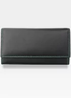 Portfele - Visconti Portfel Damski Skórzany Colorado CD21 Niebieski - czarny + niebieski - miniaturka - grafika 1