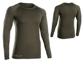 Koszulki męskie - Bielizna Termoaktywna Koszulka z Długim Rękawem - Zielona XXL / 3XL - miniaturka - grafika 1