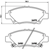 Klocki hamulcowe - Klocki hamulcowe - komplet BREMBO P 28 050X - miniaturka - grafika 1