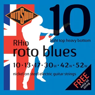 Rotosound rotos górne Roto Electric Guitar Strings RH10 - Struny gitarowe  - miniaturka - grafika 1