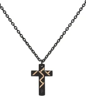 Naszyjniki - Biżuteria POLICE PJ26478PSBR01. Naszyjnik, Kolor czarny. Mężczyzna. - miniaturka - grafika 1