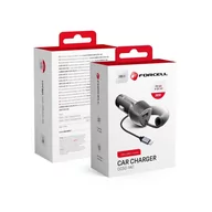 Ładowarki samochodowe - Forcell Carbon Ładowarka Samochodowa Usb Qc 3.0 18w + Kabel do Usb-C 3.0 Pd20w Cc50-1ac Czarny (Total 38w) - miniaturka - grafika 1