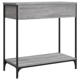 Stolik konsolowy, szary dąb sonoma, 75x34,5x75 cm Lumarko! - Konsole i sekretarzyki - miniaturka - grafika 9