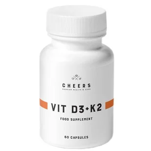 Cheers Vitamin D3+K2 suplement diety 60 kapsułek - Witaminy i minerały - miniaturka - grafika 1