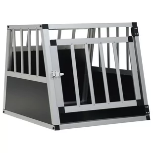 vidaXL VidaXL Klatka dla psa z pojedynczymi drzwiami 54 x 69 x 50 cm 170666 - Sprzęt podróżny i transportery dla psów - miniaturka - grafika 1