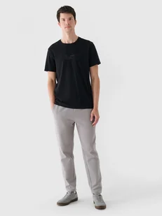 Męski t-shirt z nadrukiem 4F 4FRAW24TTSHM2299  - czarny - Koszulki sportowe męskie - miniaturka - grafika 1
