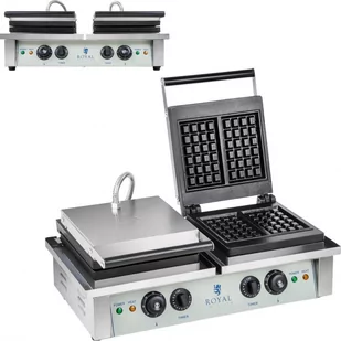 Royal Catering Gofrownica - 2 x 2000 W - prostokątna RCWM-4000-E RCWM-4000-E - Inne urządzenia gastronomiczne - miniaturka - grafika 1