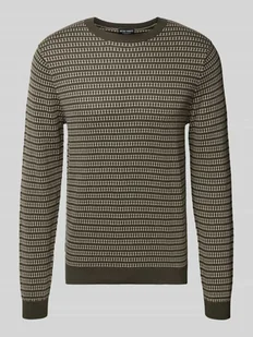 Sweter z dzianiny z prążkowanymi wykończeniami - Swetry męskie - miniaturka - grafika 1