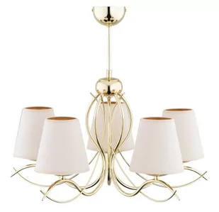 Alfa Helium żyrandol 5-punktowy złoty 28655 - Lampy sufitowe - miniaturka - grafika 1