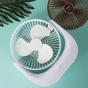 Wentylator FAN Wiatrak biurkowy Wentylator bezprzewodowy Biały - Wentylatory - miniaturka - grafika 12