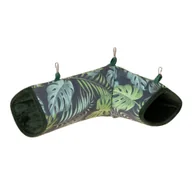Akcesoria dla gryzoni - TIAKI Jungle Collection, tunel dla małych zwierząt - Dł. x szer. x wys.: 36 x 25 x 13 cm, zielony - miniaturka - grafika 1