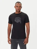 Koszulki męskie - KARL LAGERFELD T-Shirt 755066 554242 Czarny Regular Fit - miniaturka - grafika 1