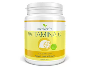 MEDVERITA Witamina C - kwas askorbinowy (proszek 900g) Medverita - Witaminy i minerały - miniaturka - grafika 1