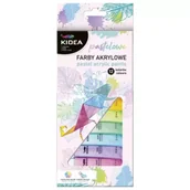 Przybory szkolne - Farby akrylowe pastelowe 12 kolorów KIDEA - DERFORM - miniaturka - grafika 1
