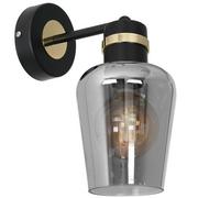 Lampy ścienne - Milagro Ścienna LAMPA industrialna RICHMOND MLP6536 szklana OPRAWA kinkiet loftowy czarny przezroczysty MLP6536 - miniaturka - grafika 1