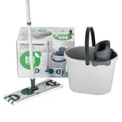 Miotły, szufle, mopy - Zestaw do sprzątania Circular Power wiadro z mopem płaskim - miniaturka - grafika 1