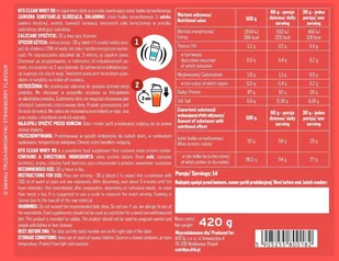 Izolat Białka KFD Clear Whey 90 420g Truskawka - Odżywki białkowe - miniaturka - grafika 1