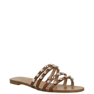 Klapki i japonki damskie - Guess Skórzane klapki CEVAN2 - miniaturka - grafika 1