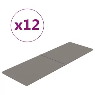Panele ścienne, 12 szt., jasnoszare, 90x30 cm, aksamit, 3,24 m² - Panele ścienne i boazeria - miniaturka - grafika 3