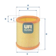 Filtry powietrza - Filtr powietrza UFI Filtry 27.196.00 - miniaturka - grafika 1