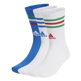 Skarpety adidas Team Mixed, biały/niebieski/biały/zielony, X-Small - Skarpetki damskie - miniaturka - grafika 1
