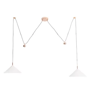 Podwójna lampa zwieszana Vulcano P0506 Maxlight LED 10W 3000K złoty biały - Lampy sufitowe - miniaturka - grafika 1