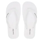 Klapki i japonki męskie - Japonki Calvin Klein Logo Strap HM0HM02105 Biały - miniaturka - grafika 1
