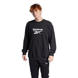 Reebok Męska bluza Cl F Vector Crew, czarny, XS - Bluzy męskie - miniaturka - grafika 1