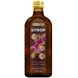 Premium Rosa Syrop Róża z inuliną i miodem, 250 ml - Syropy i koncentraty owocowe - miniaturka - grafika 1