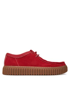 Clarks Półbuty Torhill Low 26180908 Czerwony - Półbuty męskie - miniaturka - grafika 1
