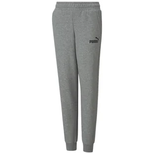 Młodzieżowe spodnie z logo Essentials PUMA Medium Gray Heather - Odzież sportowa dziecięca - miniaturka - grafika 1