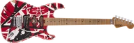 Gitary elektryczne - EVH Striped Series Frankenstein Frankie Maple Fingerboard Red with Black Stripes Relic - miniaturka - grafika 1