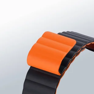 Dux Ducis Magnetic Strap pasek do Watch 7 / 6 / 5 / 4 / 3 / 2 / SE (45 / 44 / 42mm) magnetyczna opaska czarno-pomarańczowy (Chain Version) - Etui i futerały do telefonów - miniaturka - grafika 8