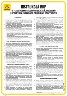 IAG24 OGÓLNA INSTRUKCJA BHP MYCIA I DEZYNFEKCJI POMIESZCZEŃ, URZĄDZEŃ I SPRZĘTU W ZAKŁADACH PRODUKCJI SPOŻ, FN - FOLIA SAMOPRZYLEPNA; (245X350MM) - Instrukcje stanowiskowe BHP - miniaturka - grafika 1