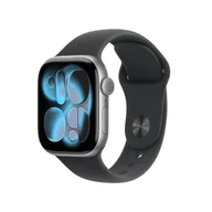 Smartwatch - Apple Watch 11 GPS + Cellular 42mm koperta z aluminium gwiezdna szarość pasek sportowy S/M Czarny - miniaturka - grafika 1