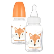 Butelki dla niemowląt - Canpol Babies Butelka Standardowa Wąska 120ml Cute Animals 0m+ - miniaturka - grafika 1