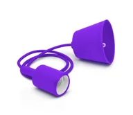 Lampy sufitowe - Żyrandol na lince ROXY 1xE27/60W/230V fioletowy - miniaturka - grafika 1