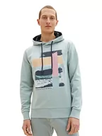 Bluzy męskie - TOM TAILOR Bluza męska, 28129 - Light Ice Blue, XXL - miniaturka - grafika 1