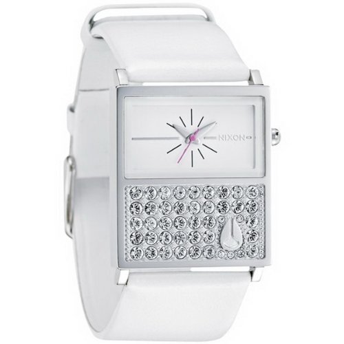 Nixon Damski zegarek na rękę analogowy skóra A576710-00, biały/biały, pasek